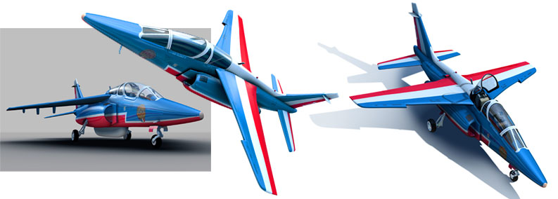 Alpha Jet renders